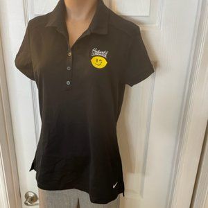 Nike Golf Womens Polo Top Fitted Hubert's Lemonade Wink Black Large